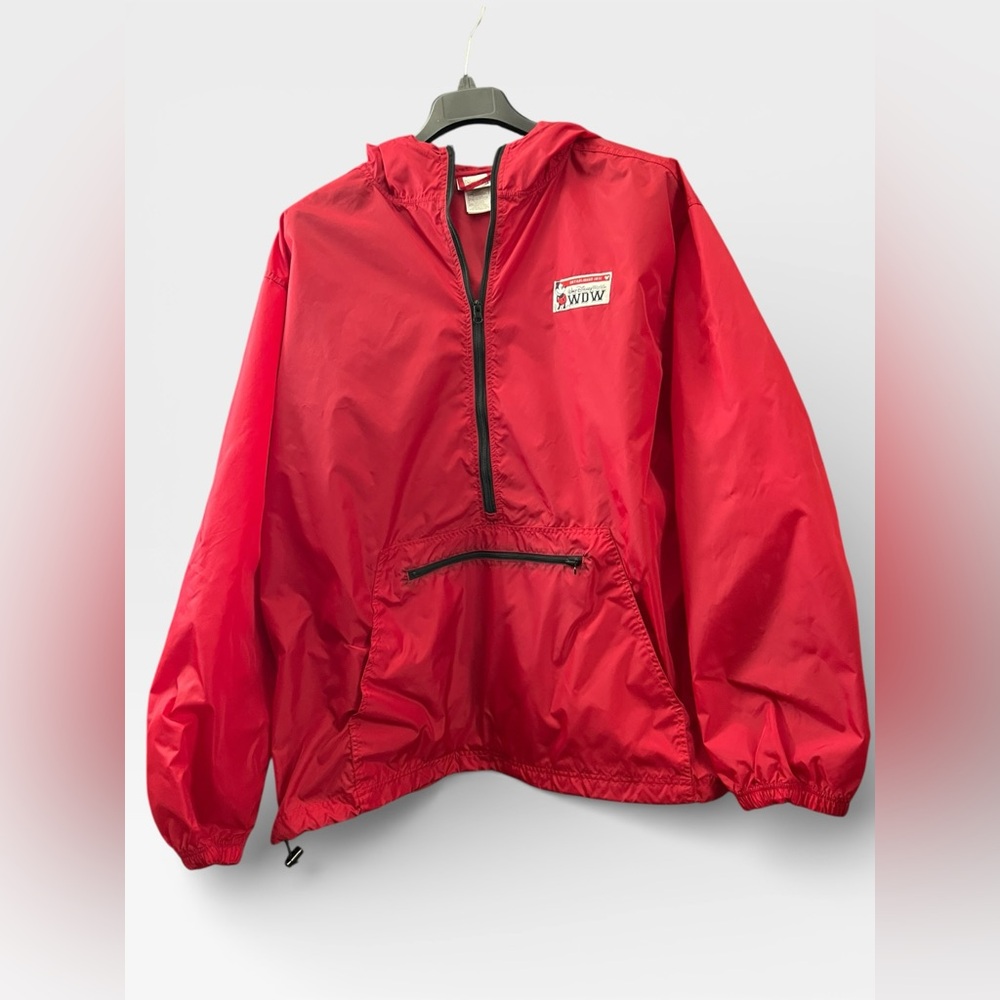 Vintage Walt Disney World WDW Red Windbreaker Anorak 3XL  90s Packable